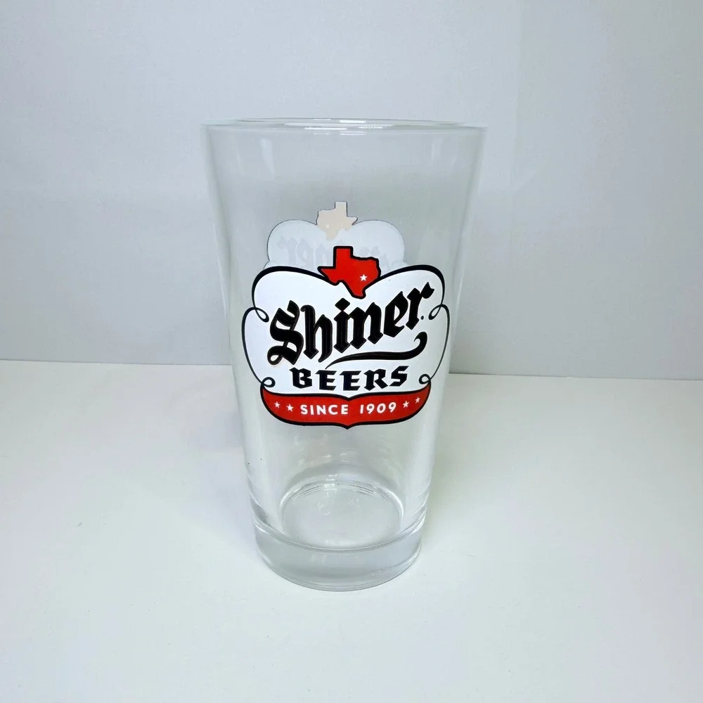 Shiner Beers Pint Glass Texas Spoetzl Brewery Logo Since 1909 Clear Pub Glass